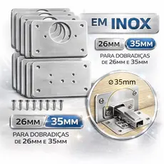 Placa De Reparo De Dobradiças Para Moveis Porta Armario