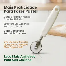 Carretilha Corta E Fecha Pastel Profissional Em Aço Inox ENB