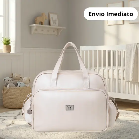 Bolsa Maternidade Impermeável Essential Bege Perolado Tamanho G 01 Peça + Trocador - Big Bag Baby
