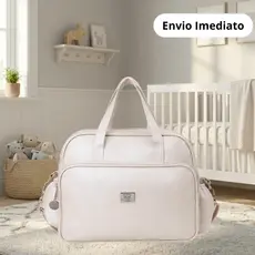 Bolsa Maternidade Essential Bege Perolado Tamanho G 01 Peça + Trocador - Big Bag Baby