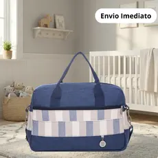 Bolsa de Maternidade Impermeável Elegance Azul Marinho Tamanho Médio Big Bag Baby