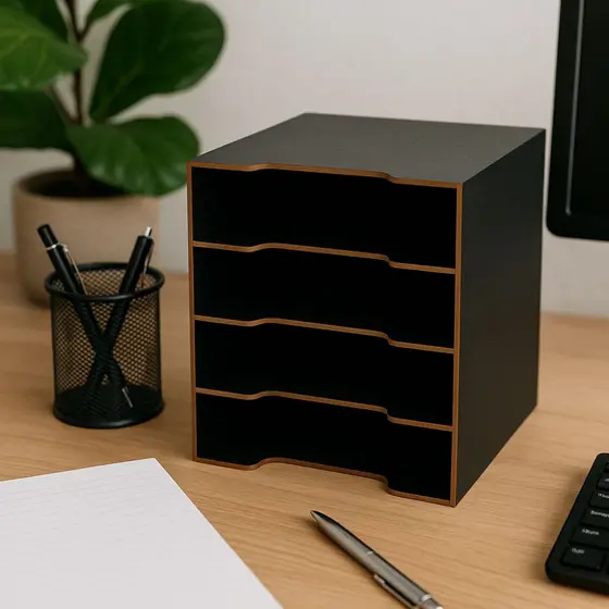 Organizador de Papéis Papel 5 Divisórias em MDF - Escolha sua cor