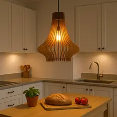 Luminária de Teto Tipo Pendente Aquila em MDF – Completa
