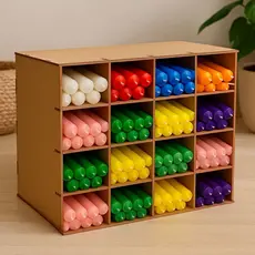 Porta-Velas MDF Cru para Umbanda e Candomblé Corte a Laser - Escolha sua cor
