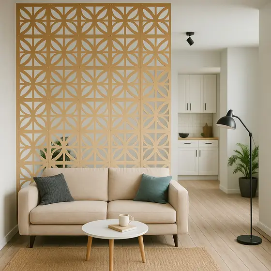 Kit 36 Placas Decorativas Para Divisória De Ambiente Em Mdf