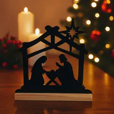 Decoração de Natal Presépio em MDF – Sagrada Família