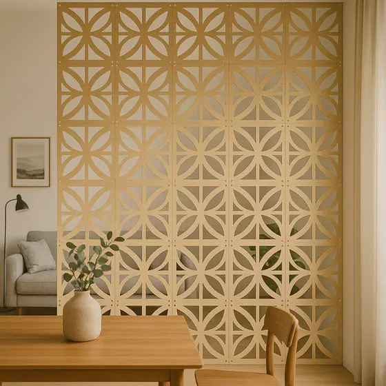 Kit 48 Placas Decorativas Para Divisória De Ambiente Em Mdf