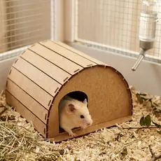 Casinha Toca Para Hamster E Porquinho Da Índia Em Mdf Cru