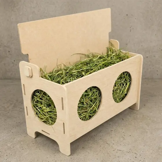 Porta Feno Comedouro para Roedores em MDF 3mm Cru