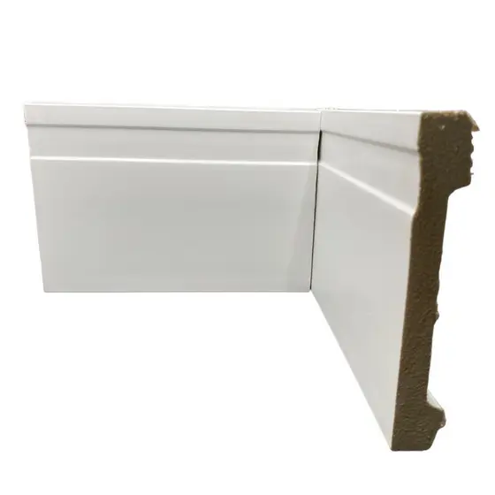 Rodapé de Poliestireno 10cm Branco ou Preto 14 metros Kit 14 Barras de 1 metro