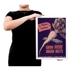 Quadro poster com moldura vegetariano retro vintage b122