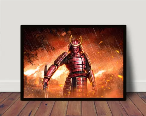 Quadro Decorativo / Poster C Moldura Samurai P5617
