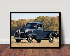 Quadro Decorativo / Poster C Moldura Carro Vintage P4245