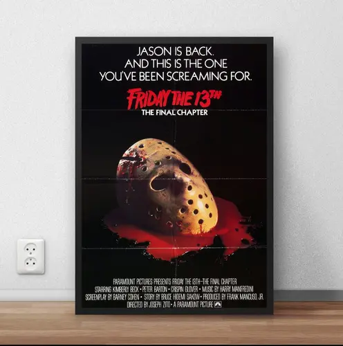 Quadro / Poster Com Moldura Jason Sexta Feira 13 Terror P996