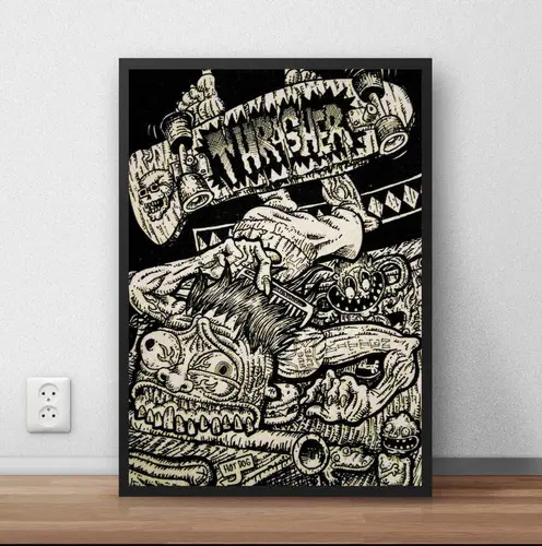 Quadro Decorativo Skate Hard Core Thrasher Sk8 P6429