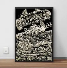 Quadro Decorativo Skate Hard Core Thrasher Sk8 P6429