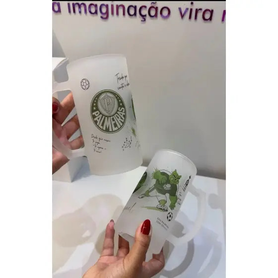Caneca de Chopp de Vidro Jateado Fosco 475ml Personalizada com Nome, Foto e Tema à Escolha