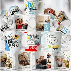 Caneca Personalizada Com foto e Nome Uso Exclusivo do Melhor Pai do Mundo Dia dos Pais