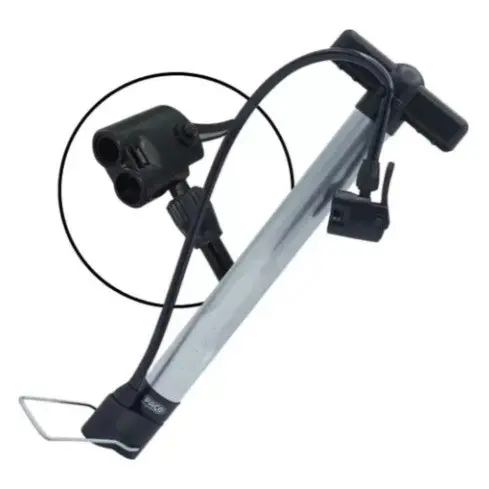 Bomba De Ar Portátil P/ Bicicleta Bico Fino E Grosso - Paco