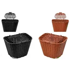 Cestinha Cesta Retrô Vintage Náilon Plástico Resistente Grande Tampa Bike Aro 26