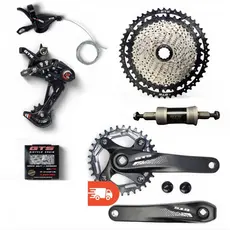 Kit Relação 12v GTS 1x12 C/ Corrente + Cassete 11x50 + Pedivela 34D + Movimento Central GTS