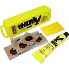 Kit Unium de Remendo para Câmara Bicicleta Bike  mtb Cola Lixa Estojo Amarelo Mountain Bike