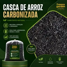 Casca de Arroz Carbonizada 3L 10L 20L Substrato Natural para Jardinagem Drenagem Vasos Planta Hortas