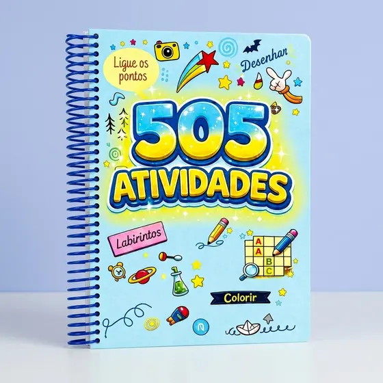 505 Atividades / Edição Premium / Espiral Infantil Colorir Educativo Criatividade Coordenação Motora