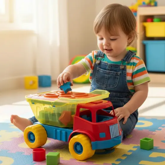 Caminhãozinho Topi Dino Sabidinho com Formas Geométricas Brinquedo Infantil Cardoso Toys