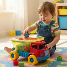 Caminhãozinho Topi Dino Sabidinho com Formas Geométricas Brinquedo Infantil Cardoso Toys