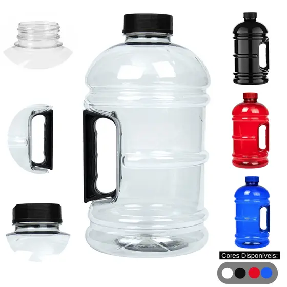 Garrafa de Água 1.8L/1L com Alça Para Academia Treino Trabalho Envio Imediato