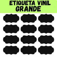 Etiqueta Adesiva Multiuso Lousa Preta+Caneta Giz Branca Apagável Organizador Tempero