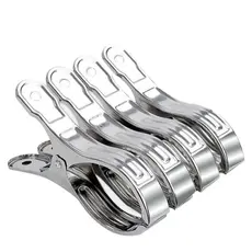 Kit 10 Prendedor De Roupa Inox Grande Forte Resistente Tapete Lençol pesado Edredom