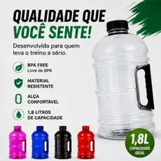 Garrafa de Água Com Alça Galão Antigotejamento Academia Squeeze 1.8ML ENVIO IMEDIATO