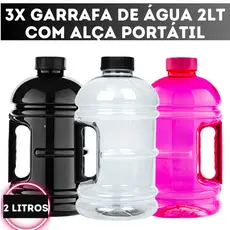 3x Mini Garrafa Galão De Água Para Academia 1.8L