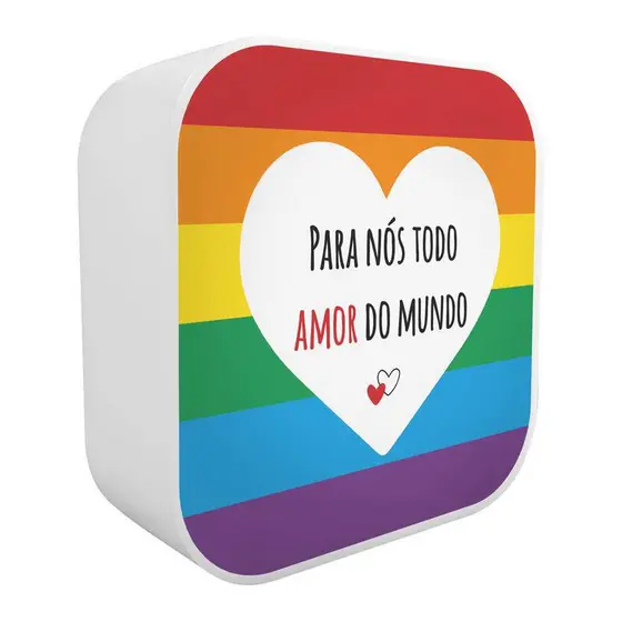 Luminaria Box de mesa ou parede Todo Amor do mundo