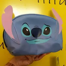NECESSAIRE STITCH COM APLIQUE DISNEY DESENHO OFICIAL ESTOJO MAQUIAGEM BOLSA ZONA CRIATIVA