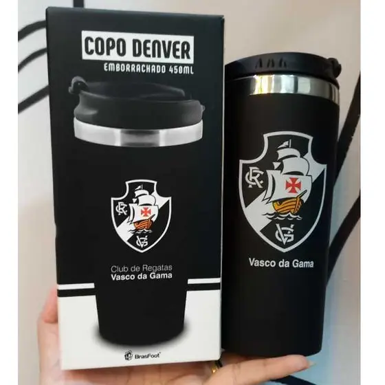 Copo Térmico Emborrachado Oficial do time Vasco - 450ml
