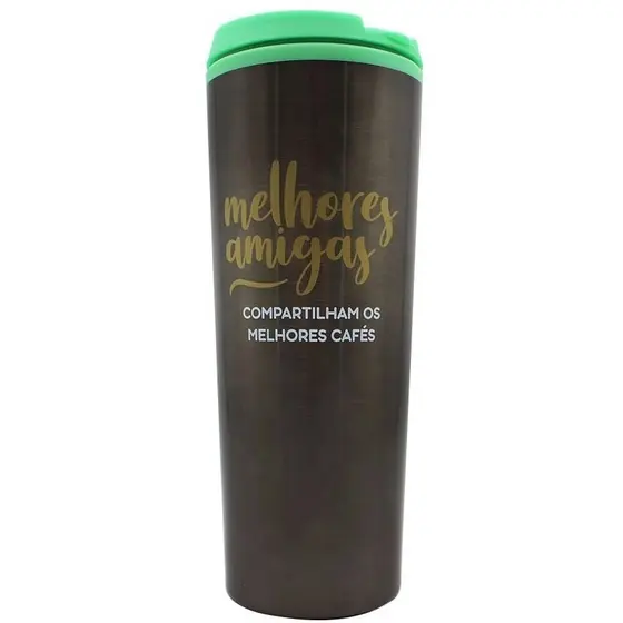 Copo Viagem Metal 450ml Melhores Amigas Copo para café Copo para água - Zona Criativa