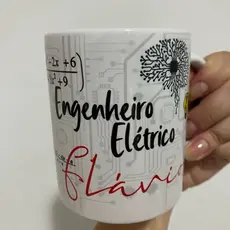 CANECA PERSONALIZADA  COM SEU NOME PROFISSÃO ENGENHEIRO  ELÉTRICO ENGENHARIA 325ML