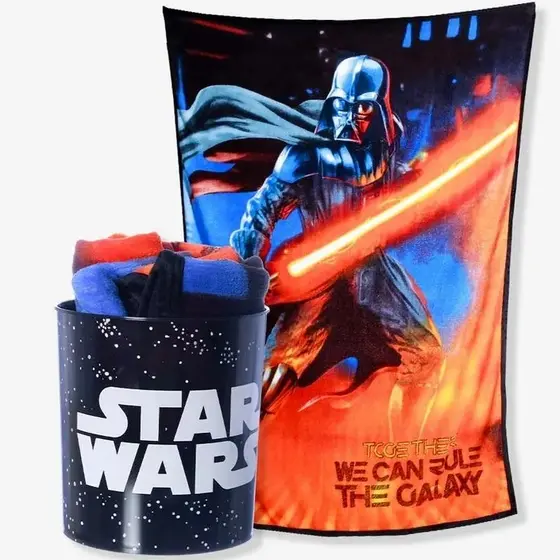 KIT BALDE PIPOCA COM MANTA STAR WARS DARTH VADER PERSONAGENS SÉRIE FILMES