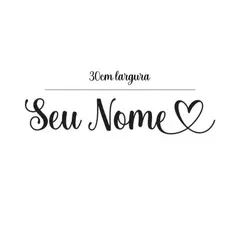 Nome namorada Adesivo nome 30cm -  coraçã no final