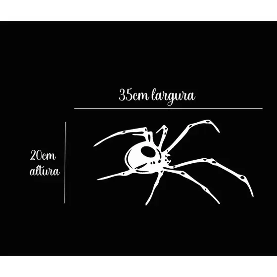 Adesivo Aranha escolher a cor desejada 35x20cm