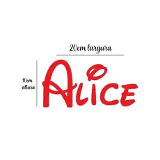 Seu Nome fonte na Disney Pincesas 20cm largura