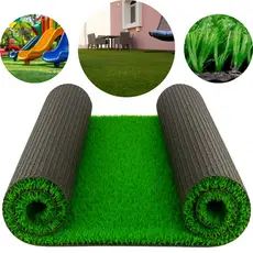 Grama Sintética 12mm (2x0,50m) Verde para Decoração Super Resistente Jardim Proteção UV Macia