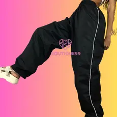 Calça Tactel básica kit Feminina Com 3 Bolso Com ajuste de Cordão na Cintura PLUS Street Unissex