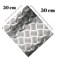 Chapa Piso Xadrez Alumínio 1,5mm 50x50cm Antiderrapante Resistente Uso Interno e Externo