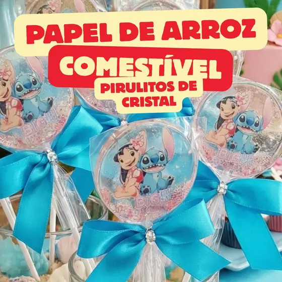 PAPEL DE ARROZ COMESTIVEL PARA PIRULITOS DE CRISTAL ,PAO DE MEL, DOCES CUPCAKE JPA RECORTAO