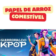 Papel de arroz Guerreiras do K-pop comestível bolo doces econfeitaria festa temas
