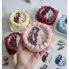 Papel de arroz  bento cake  9,5cm com 12 imagem igreja bolo confeitaria  gratidão  parabéns